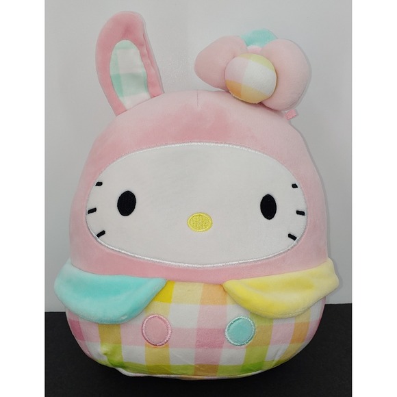 Lot Of 2 Squishmallows Hello Kitty And Pompompurin Bunnies Easter Plush Kellytoy - Picture 7 of 10